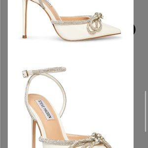 White Steve Madden heels. Brand new never been worn..Still in box